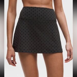 Black Polka Flock Align Skirt NWT (Size:2)